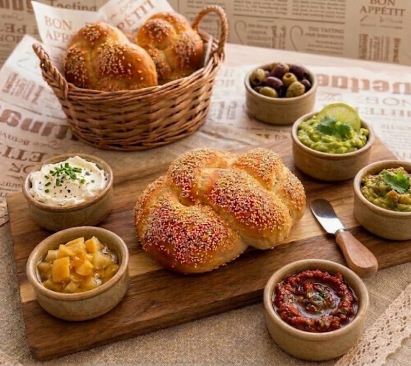 חלה עם ממרחים  ניצנית שדה